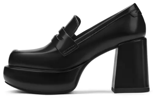 CHARLES&KEITH Pu Chunky Heel High Heels 8.9cm Women's