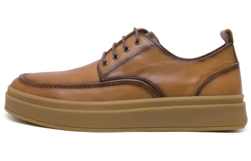 Anthony Miles Cow Leather Stylish Skateboarding Shoes Men's Brown