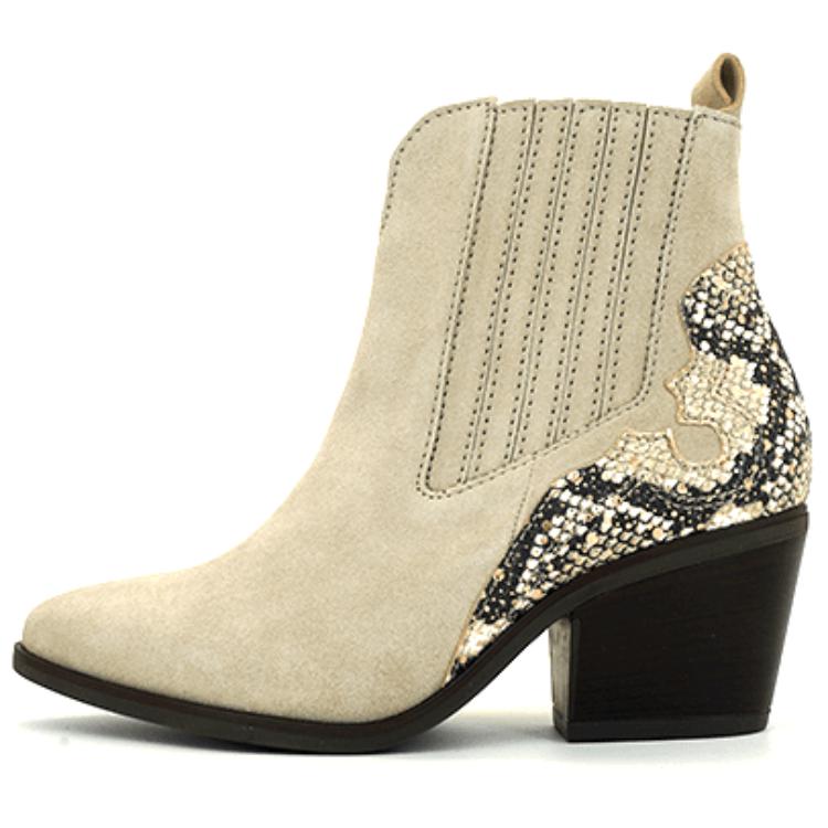 Gabor Cow Split Leather Ankle Boots 6CM Women's Camel