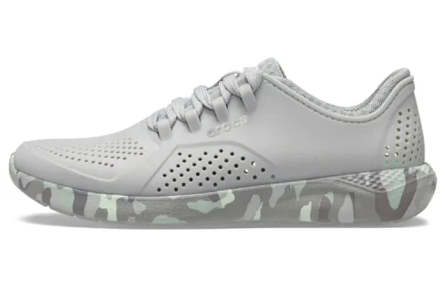 Crocs LiteRide Printed Camo Pacer Breathable And Lightweight Low top Running Shoes Women's Camouflage Gray