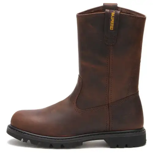 CAT Leather Ankle Boots Men's Brown
