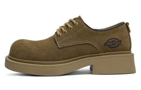 Dickies Cow Split Leather Work Boots Unisex Brown