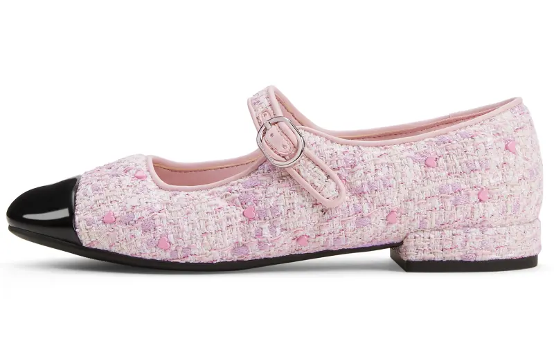 CHARLES&KEITH PU, Textile Women's Casual Shoes 2cm Women's Solid Color