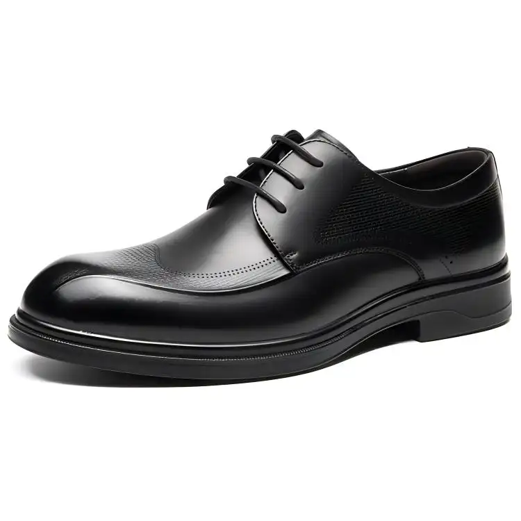 AOKANG cow leather embossed pattern, banquet and office British style, formal leather shoes, men's style