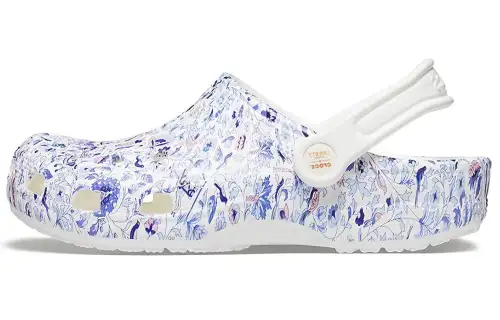 Crocs Liberty London X Crocs Classic Clog Beach Flowers White Sandals Women's