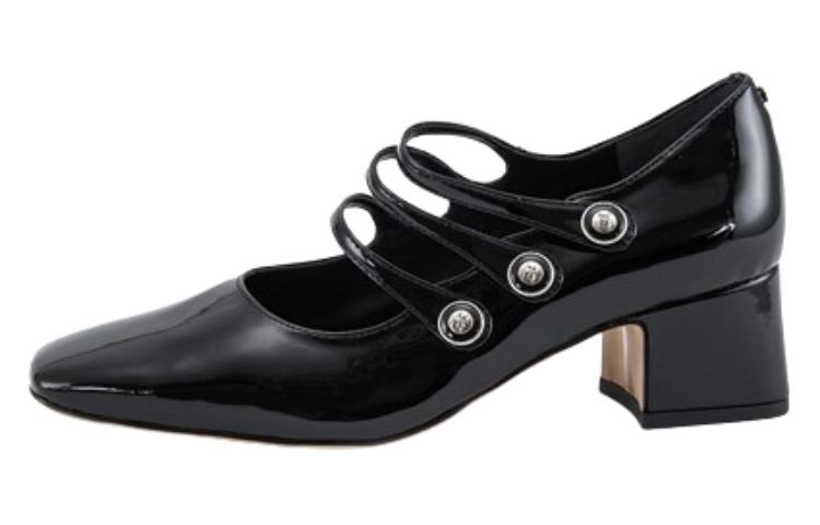 SAM EDELMAN Comfortable And Trendy Chunky Heel Mary Jane Shoes Women's Black