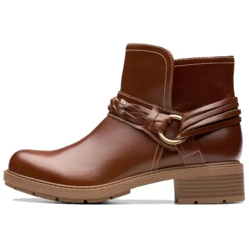 Clarks Leather Ankle Boots 4.4cm Women's Brown