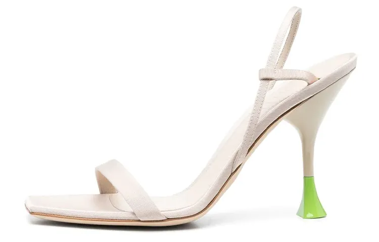 3JUIN Sculpted heel Leather Sandals Women's
