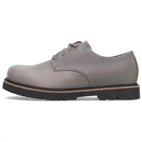 Birkenstock Cow Leather Low top Casual Shoes Unisex Gray