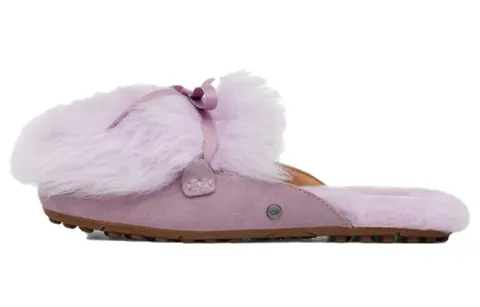 UGG Rubber Sole Closed Toe Slippers Women's Pink Purple