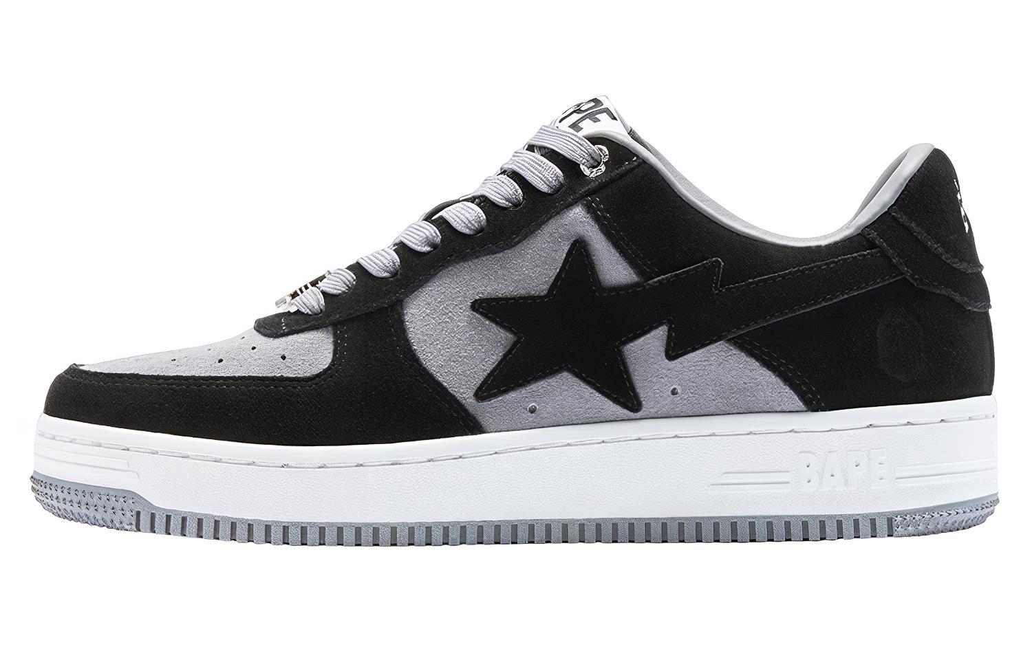 Мужские кеды A BATHING APE A BATHING APE STA (черно-белые)