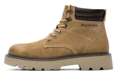 Dickies Leather Crew Combat Boots Men's Yellow Brown