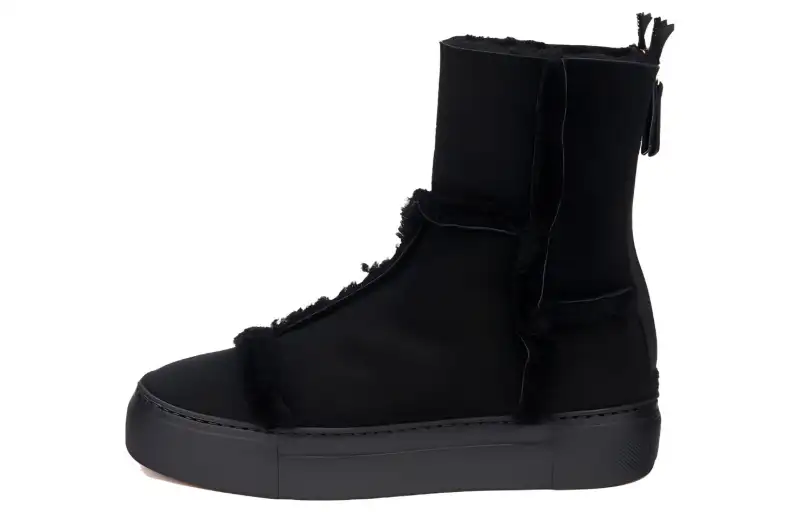 AGL Sheepskin Ankle Boots 3cm Women's Black