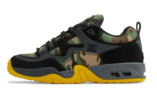 Thrasher x DC Shoes Slip Resistant Slip Resistant Low top Skateboard Shoes Men's Yellow Black Camouflage