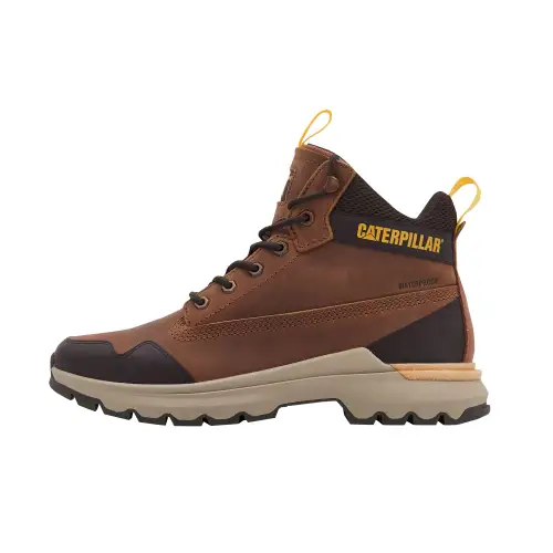CAT Cow Leather Abrasion Resistant Slip Resistant Short Outdoor Boots Men's Brown