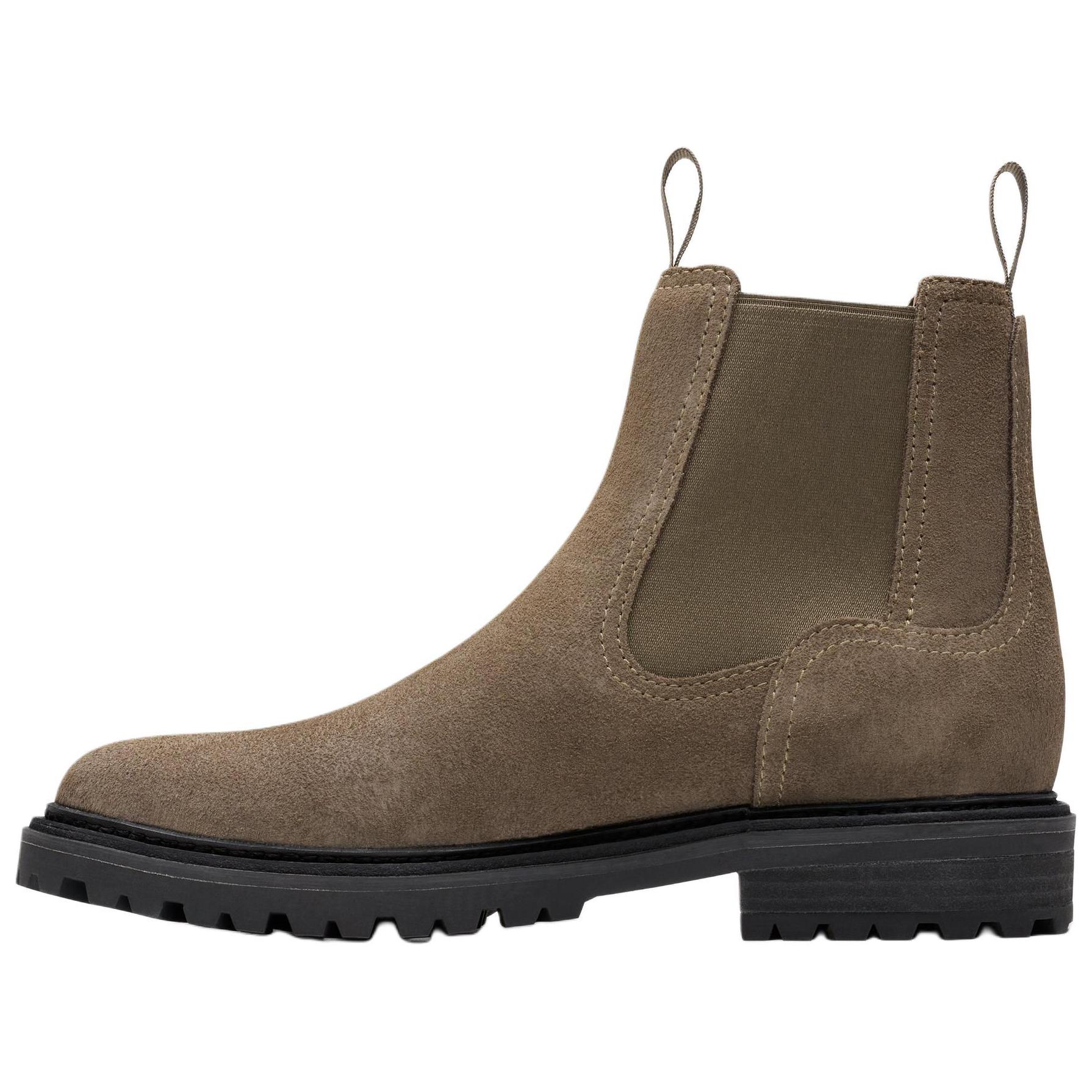 Clarks Short Chelsea Boots Men's Gray