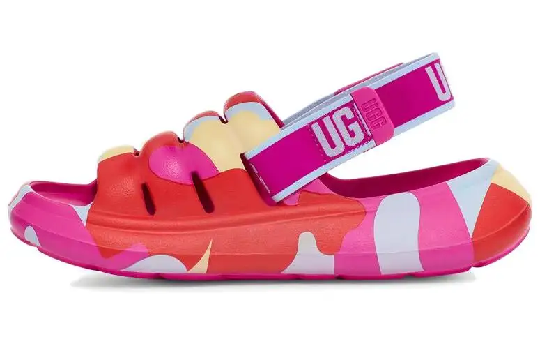 UGG Sport Yeah Slide Camopop Pu Stylish Sandal Women's Dragon Fruit