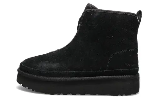 UGG Boots Harkley Zip Abrasion Resistant Slip Resistant Thermal Short Snow Boots Men's Black