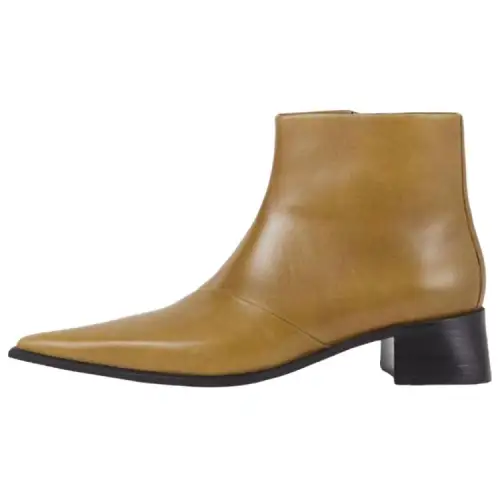 VAGABOND SHOEMAKERS Leather Ankle Boots 4.5cm Women's Brown Green