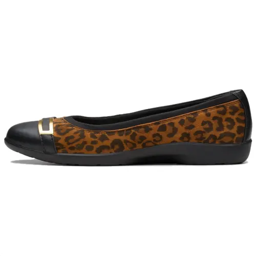 Clarks Leather Women's Casual Shoes Women's Leopard Print