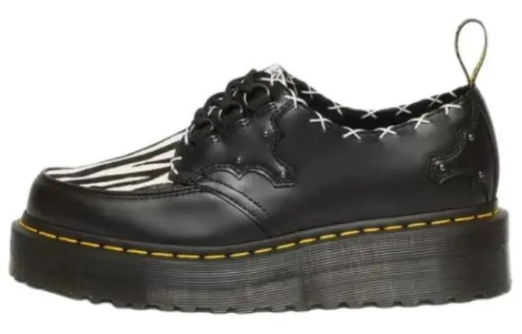 Dr.Martens Leather Low top Casual Shoes Unisex Black