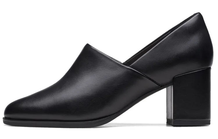 Clarks Fria Collection Chunky Heel High Heels Women's Black