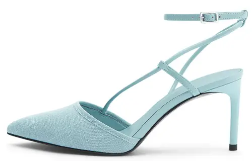 CHARLES&KEITH High Heels Women's Low Top Light Blue