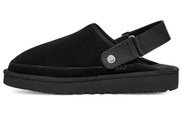 UGG Cow Split Leather Low top Stylish Sandal Men's Black