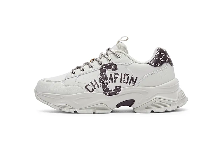 Champion Textile, Synthetic Leather Low top Chunky Sneakers Men's Light Khaki