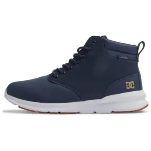 DC Shoes Cow Leather Waterproof And Warm Mid top Casual Shoes Men's Blue