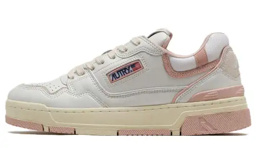 AUTRY Clc Leather Sneakers 'White Pink' Women's