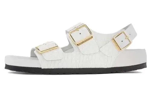 Birkenstock Leather Beach Sandals Women's White Regular