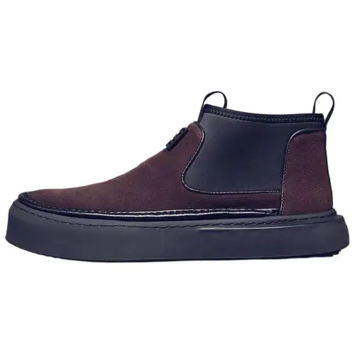 JANE HARLOW Cow Split Leather Chelsea Boots 3cm Men's Brown