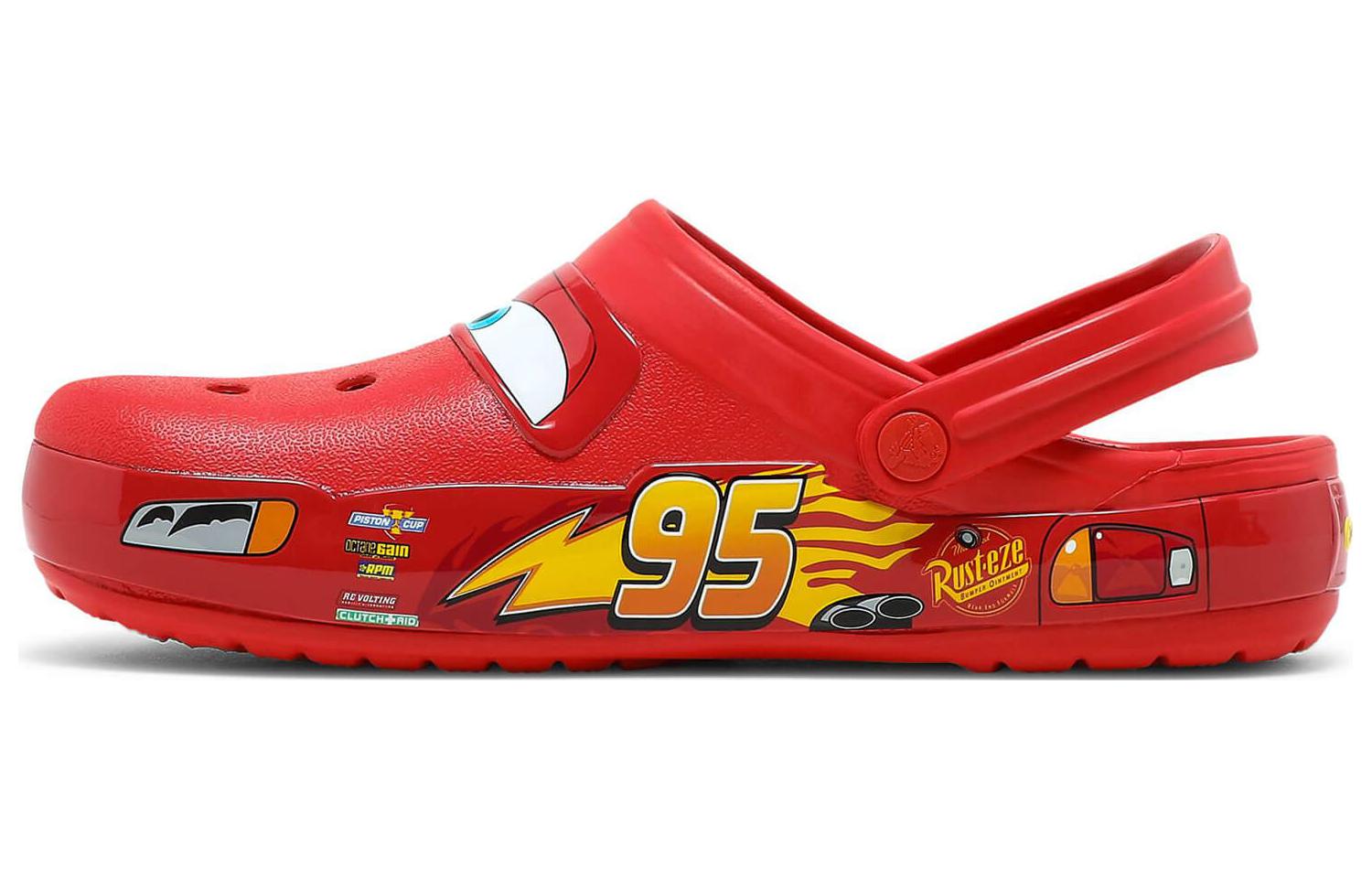Cars x Crocs Classic clog \"Lightning McQueen\" Casual and comfortable Crocs, same style for men and women, red