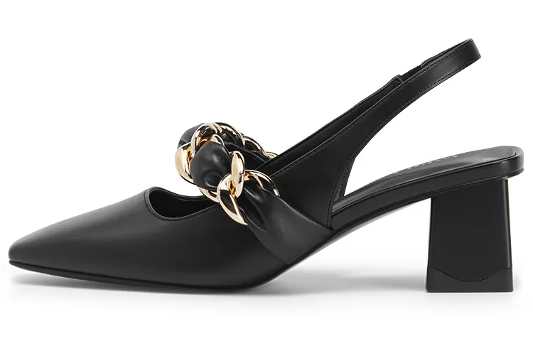 CHARLES&KEITH Pu Chunky Heel High Heels Women's