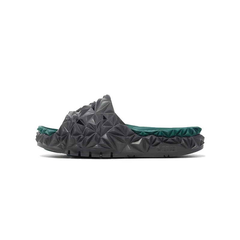 OETZI Slip Resistant Abrasion Resistant Slide Slippers Unisex Dark Gray