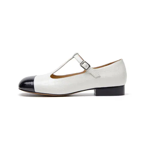 Marie Claire Mary Jane Shoes Women's White