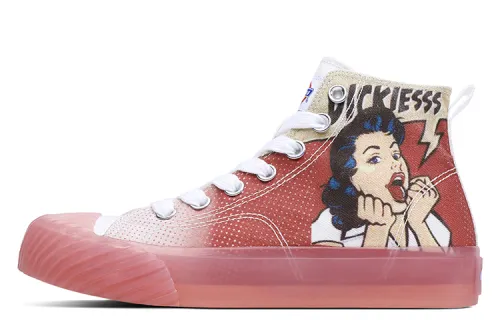 Dickies Canvas Shoes Women's High Top Pink