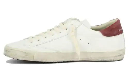 PHILIPPE MODEL Leather Slip Resistant Low top Skateboard Shoes Men's White