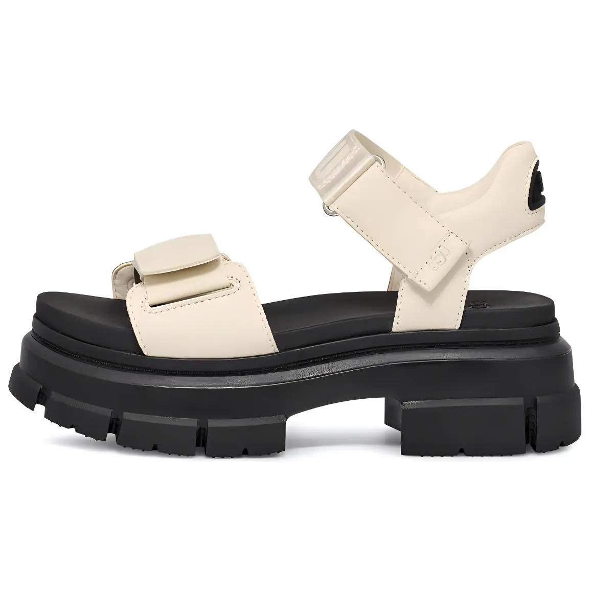 UGG Leather One Strap Sandals Women's White