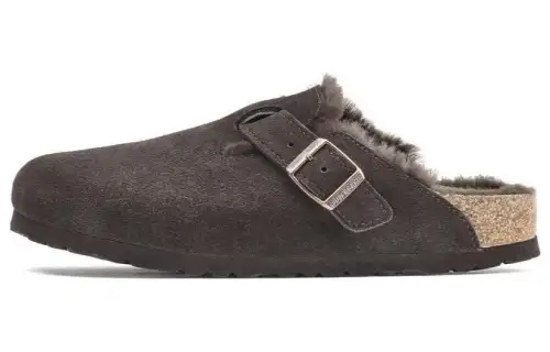 Boston Birkenstock Shearling Suede 'Mocha'