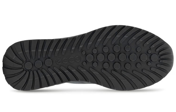 Ecco Ya Yue Elegant Leap Collection Cow Leather Comfortable Waterproof Coverage High top Running Shoes Men's Black