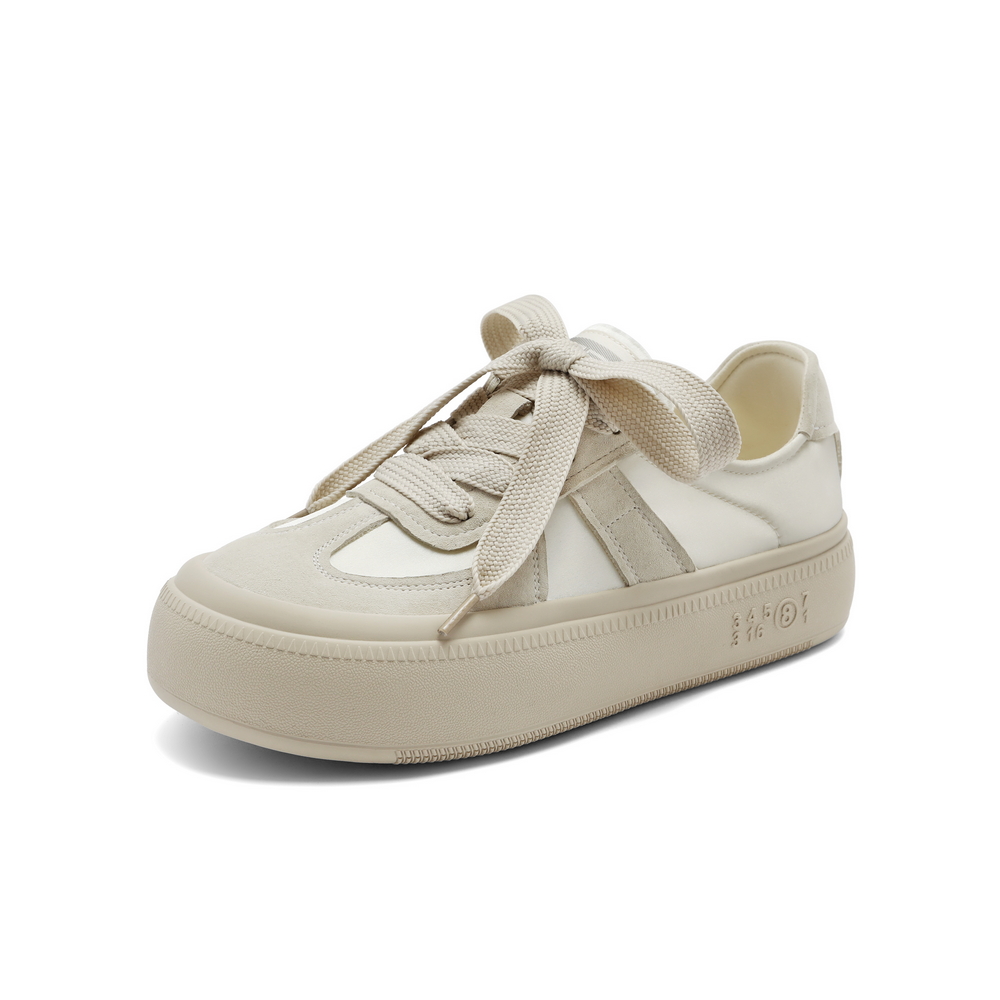 BELLE Fabric Low top Skateboard Shoes Women's Ecru, Pink