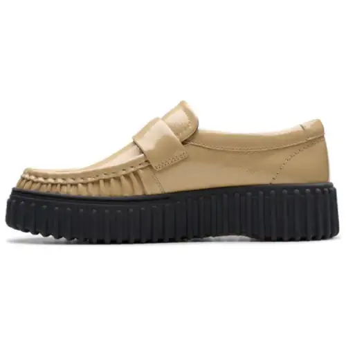 Clarks Cow Leather Comfortable Loafers Women's Light Brown
