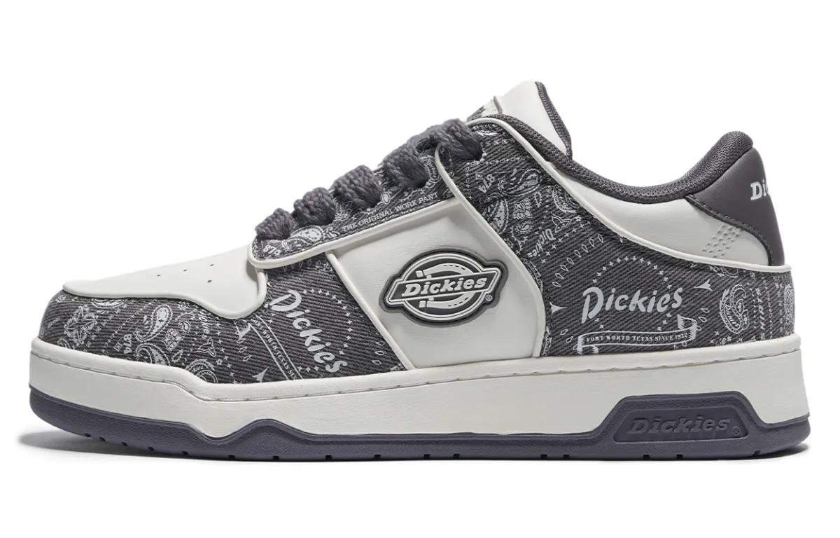Dickies Paisley Low-Top Textile, Synthetic Leather Abrasion-Resistant Skateboard Shoes Men's