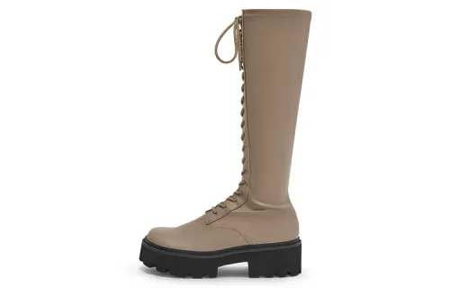 CHARLES&KEITH Pu Knee high Boots Women's Taupe