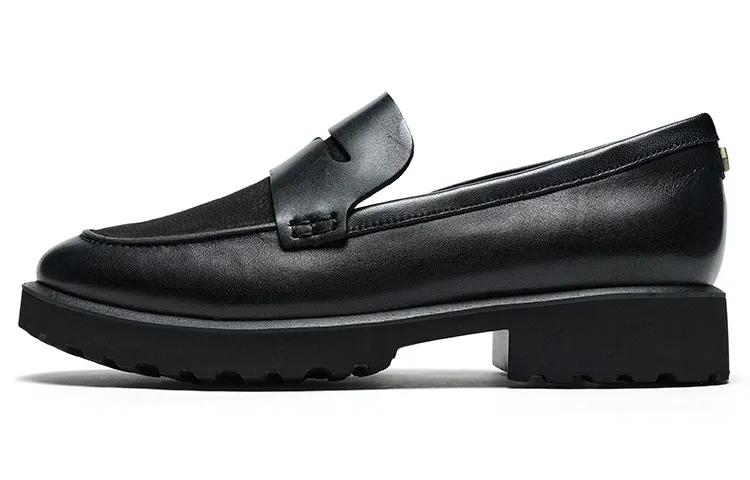 COLE HAAN Top Grain Cow Leather Casual Shoes Women's Black