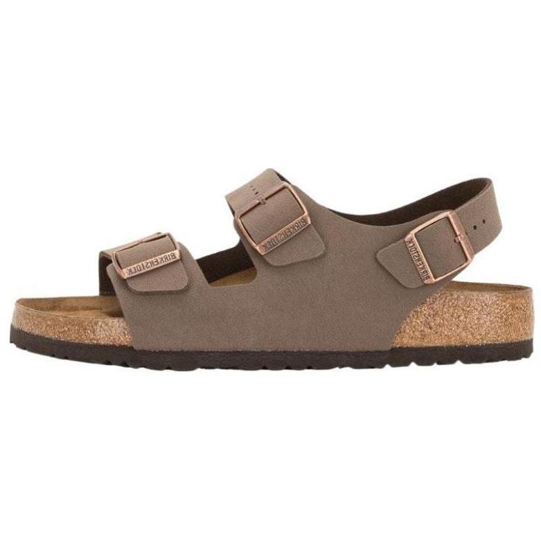 Birkenstock Milano Comfortable And Trendy One Strap Sandals Unisex Light Brown Wide Fit