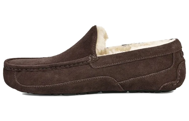 UGG Ascot Slipper Cozy Athleisure Casual Sports Shoe Brown Fleece Lined