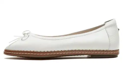 COLE HAAN Top Grain Cow Leather Casual Shoes Women's White